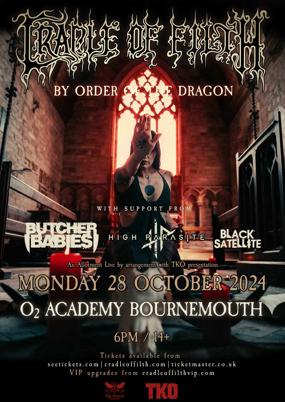 Event - Cradle Of Filth – O2 Academy, Bournemouth Mon, 28 Oct 2024