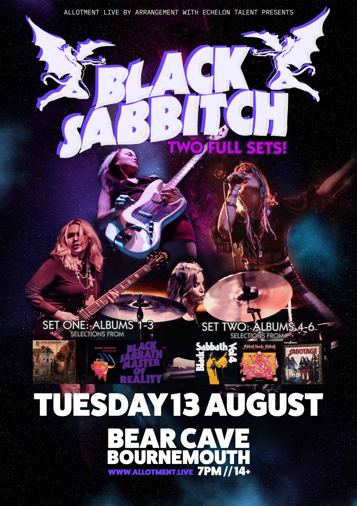 Event - Black Sabbitch – Bear Cave, Bournemouth Tue, 13 Aug 2024