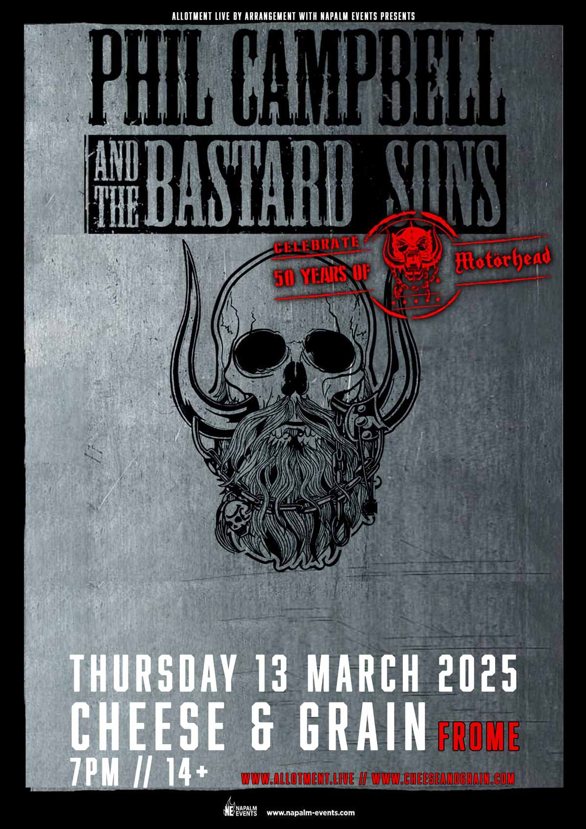 Event - Phil Campbell & The Bastard Sons – Cheese & Grain, Frome Thu, 13 Mar 2025