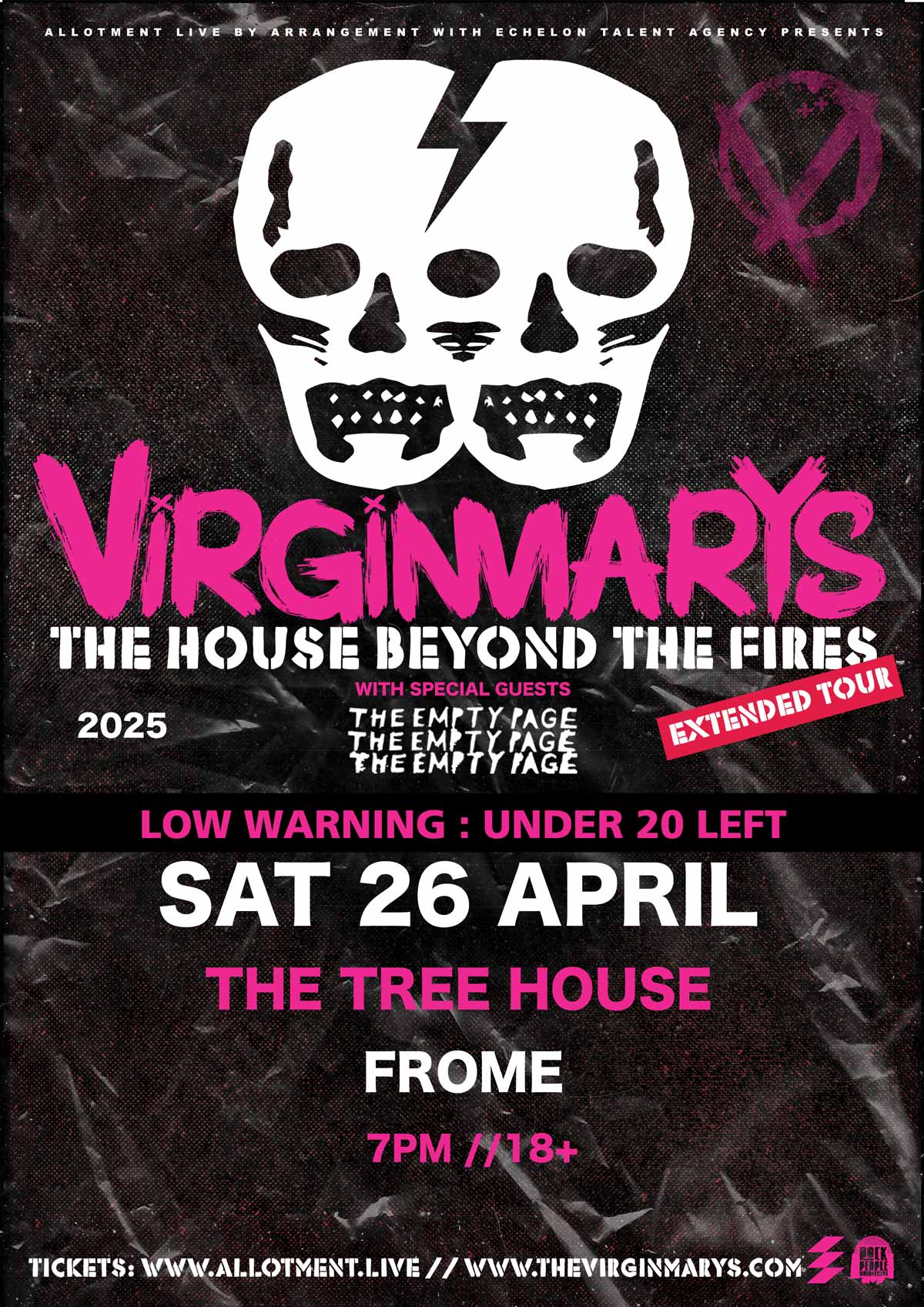 Event - The Virginmarys – The Tree House, Frome Sat, 26 Apr 2025