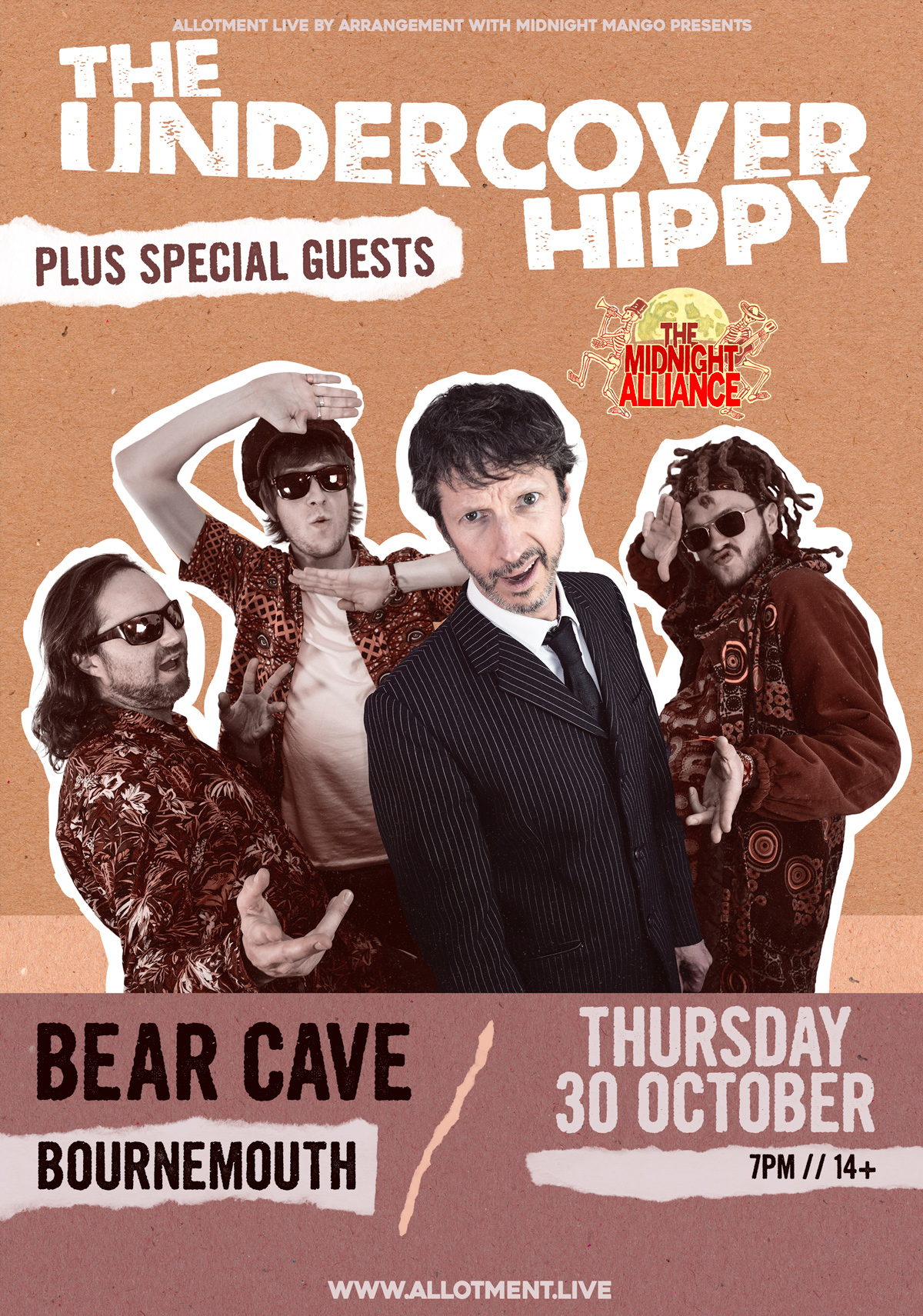 Event - The Undercover Hippy – Bear Cave, Bournemouth Thu, 30 Oct 2025