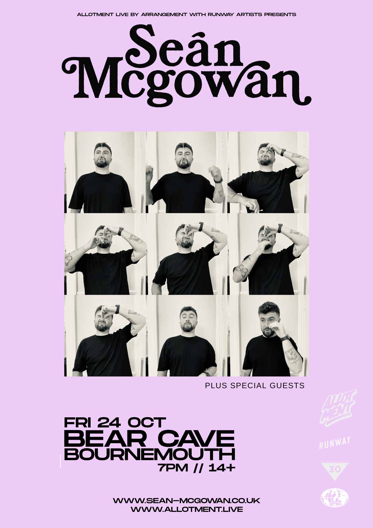 Event - Sean McGowan – Bear Cave, Bournemouth Fri, 24 Oct 2025