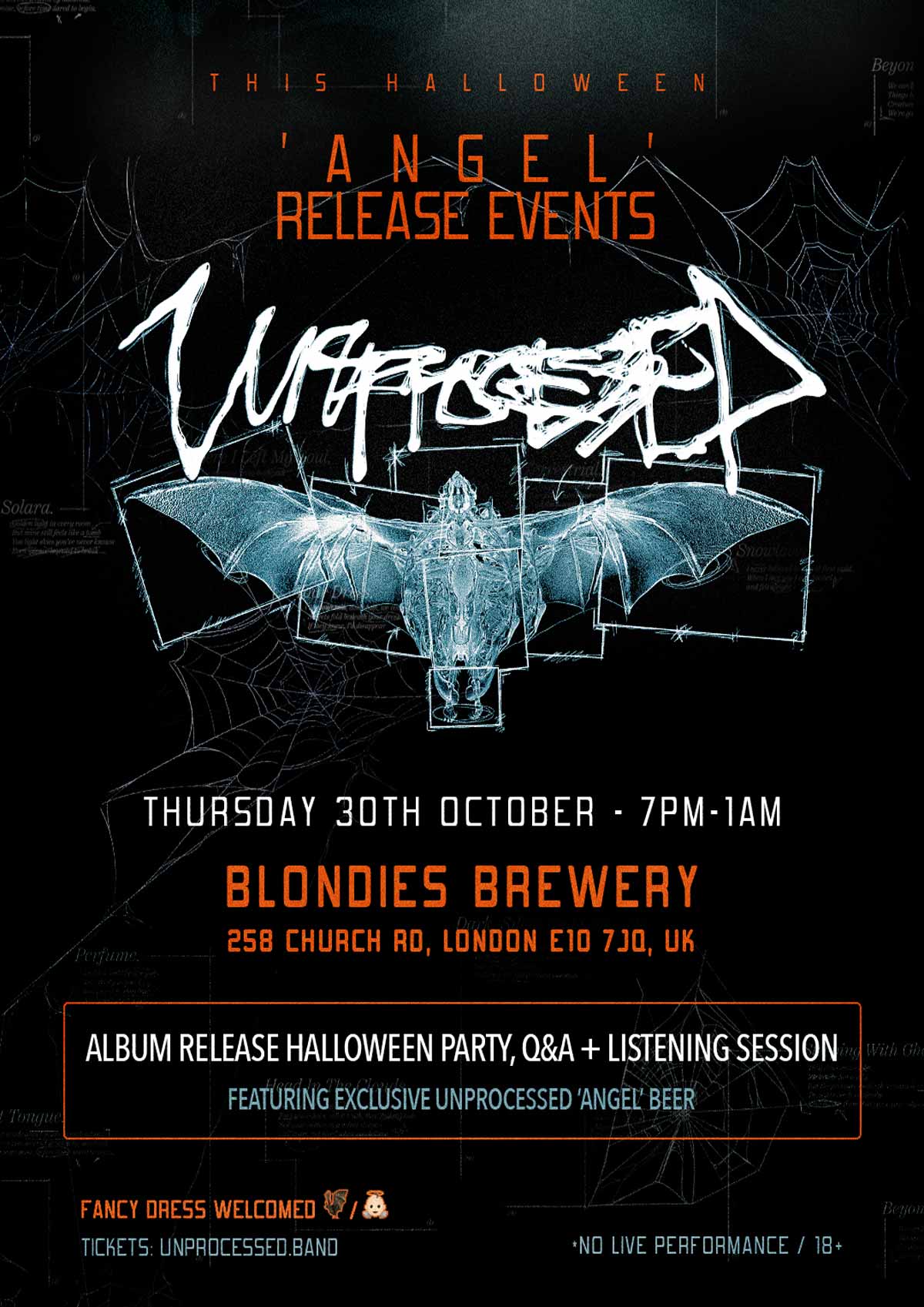 Event - Unprocessed – Blondies Brewery, London Thu, 30 Oct 2025
