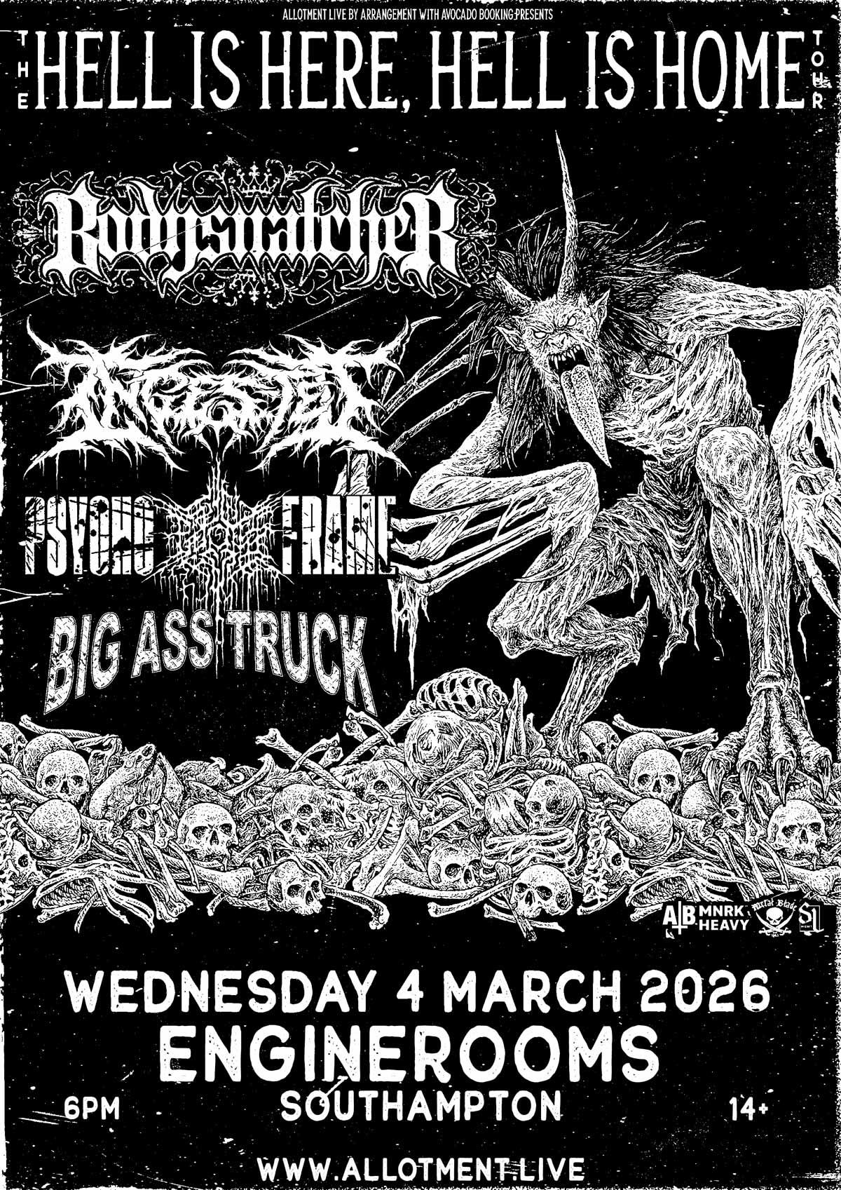  Event - Bodysnatcher – EngineRooms, Southampton Wed, 04 Mar 2026