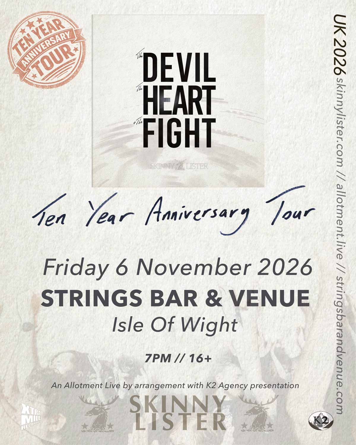 Event - Skinny Lister – Strings Bar & Venue, Newport, Isle Of Wight Fri, 06 Nov 2026